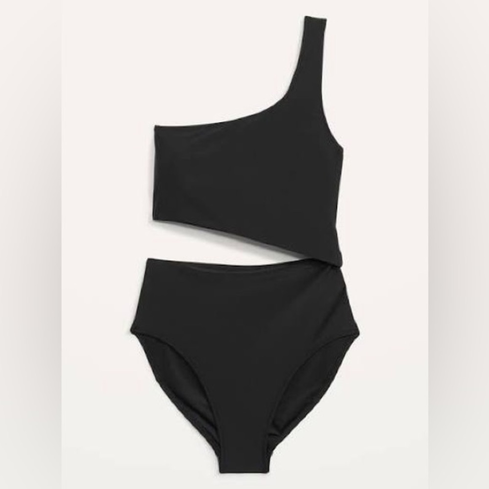 🎉 Black One-Shoulder Swimsuit